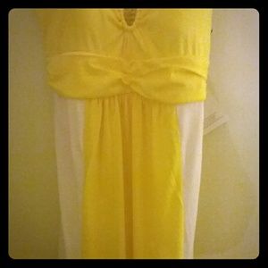 Yellow & White Connection 18 Maxi Dress